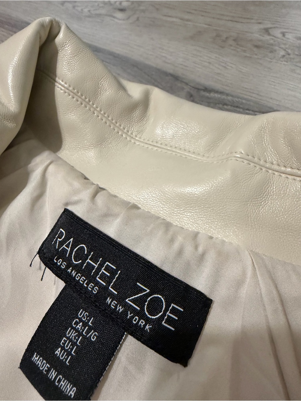 Cream Pleather Jacket! - Picture 4 of 6